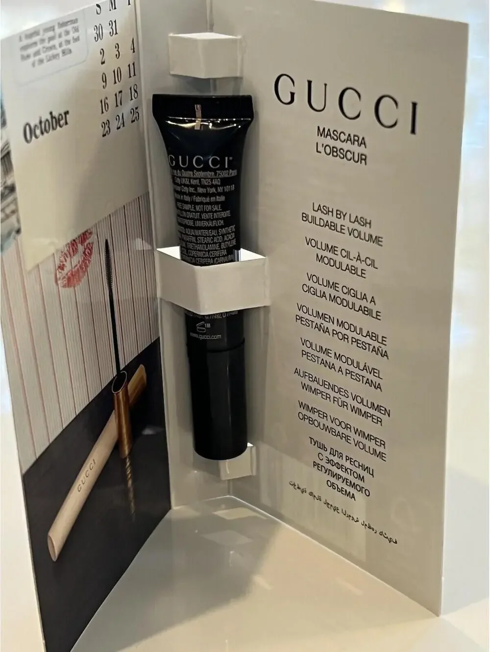 GUCCI Lash By Lash L'Obscur Length Mascara Black .03oz Trial Size NEW